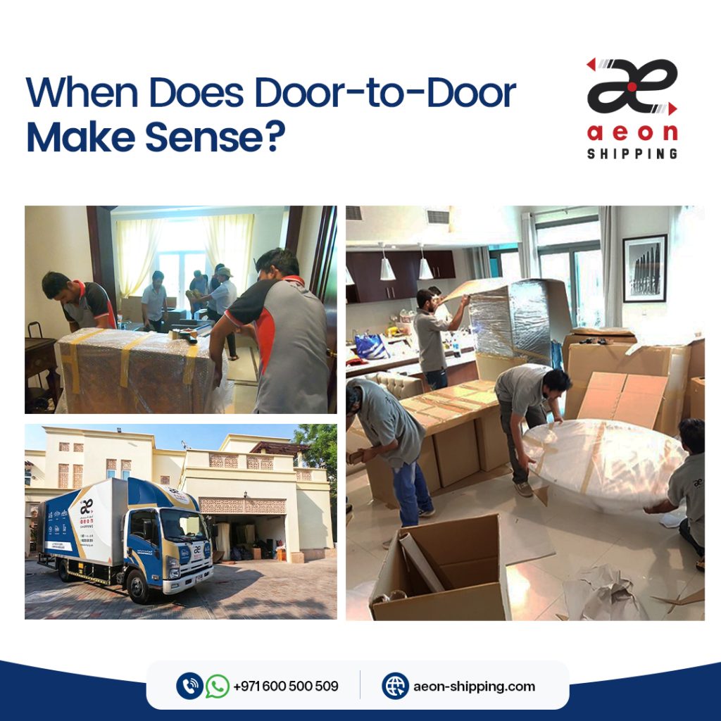 Door-to-door service in international moves