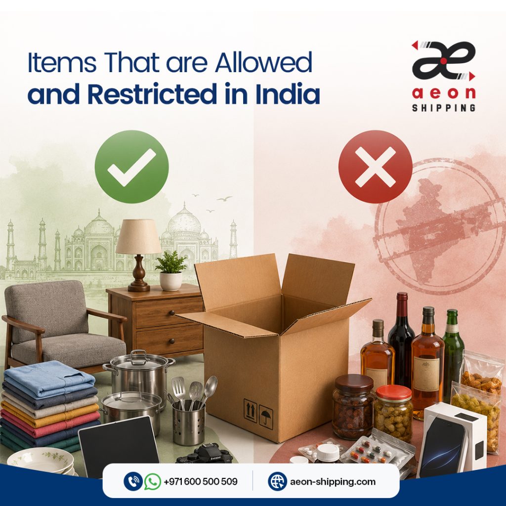 items that are allowed and restricted in India