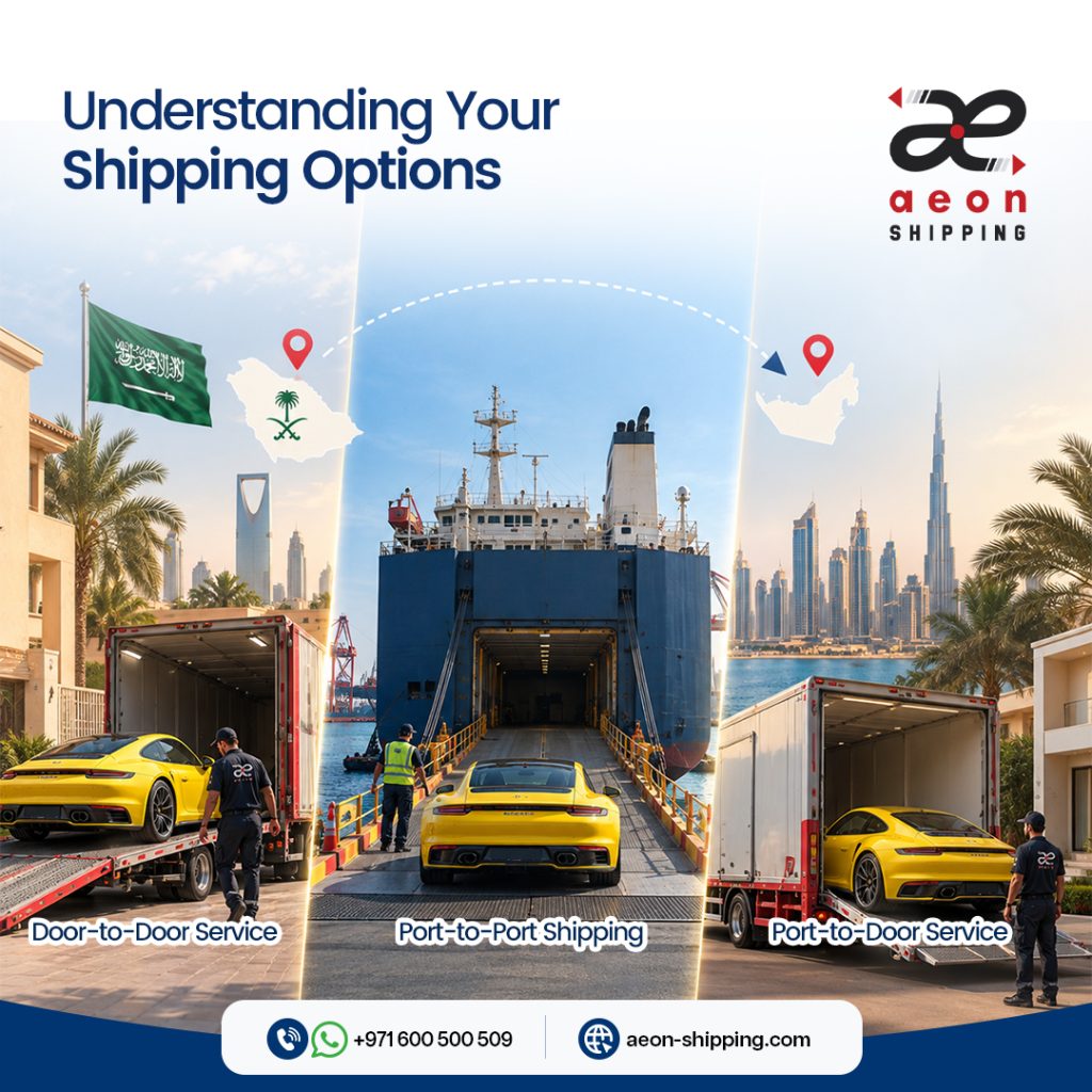 shipping options for car shipping to dubai from saudi arabia