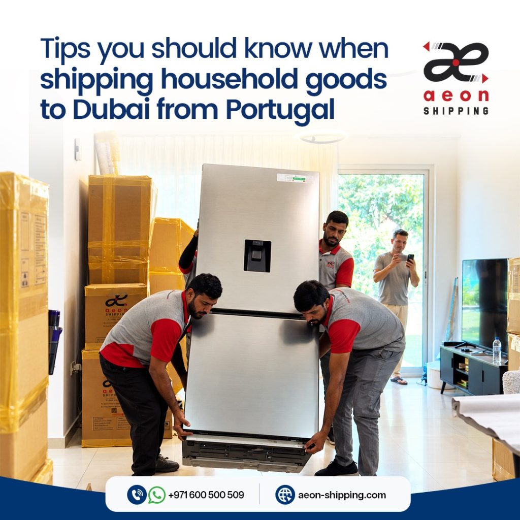 shipping household goods to dubai from portugal